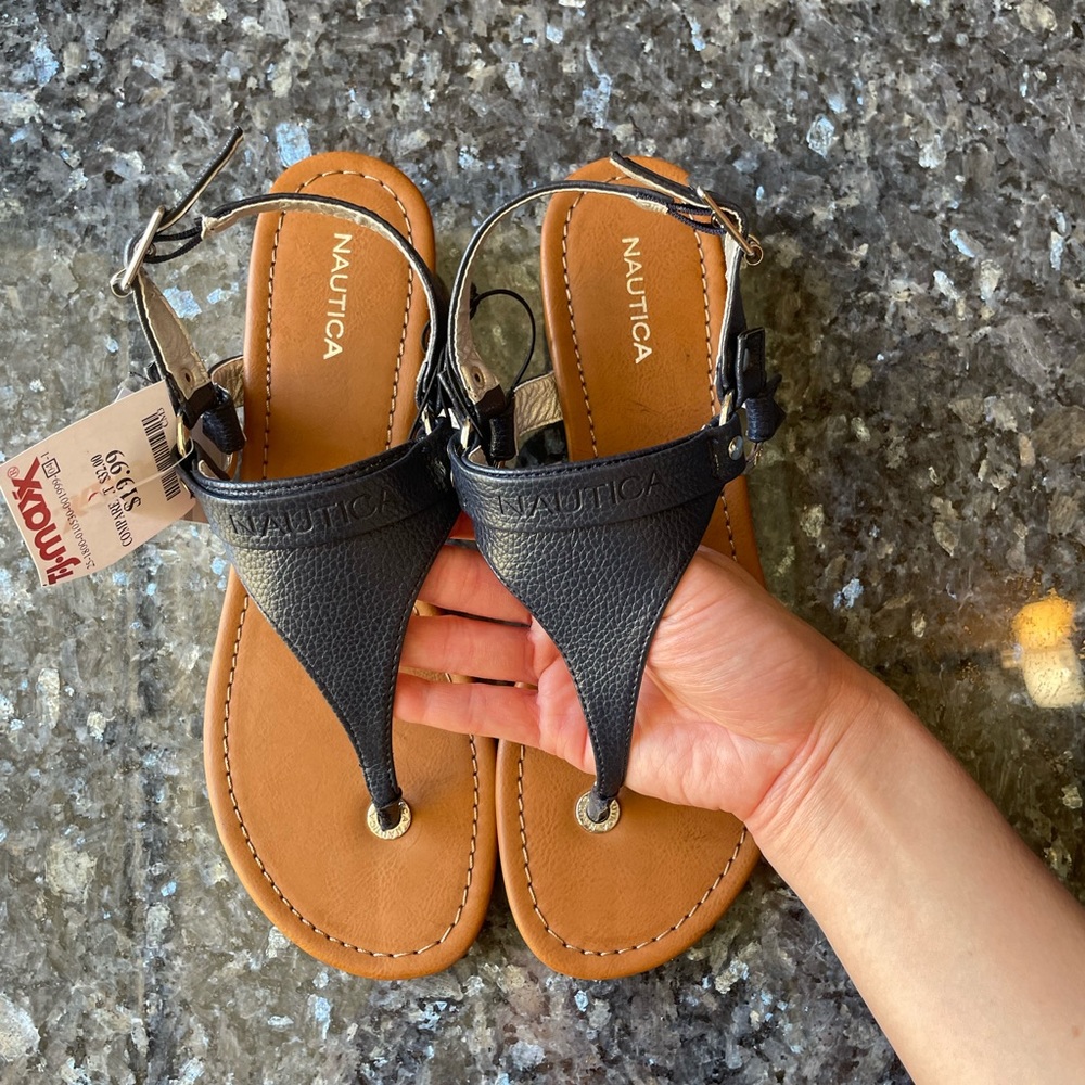 Navy blue Nautica sandals